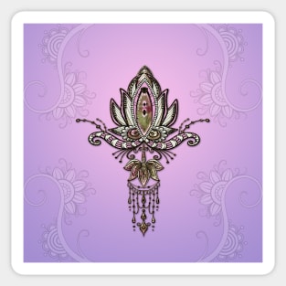 Elegant noble lotus Sticker